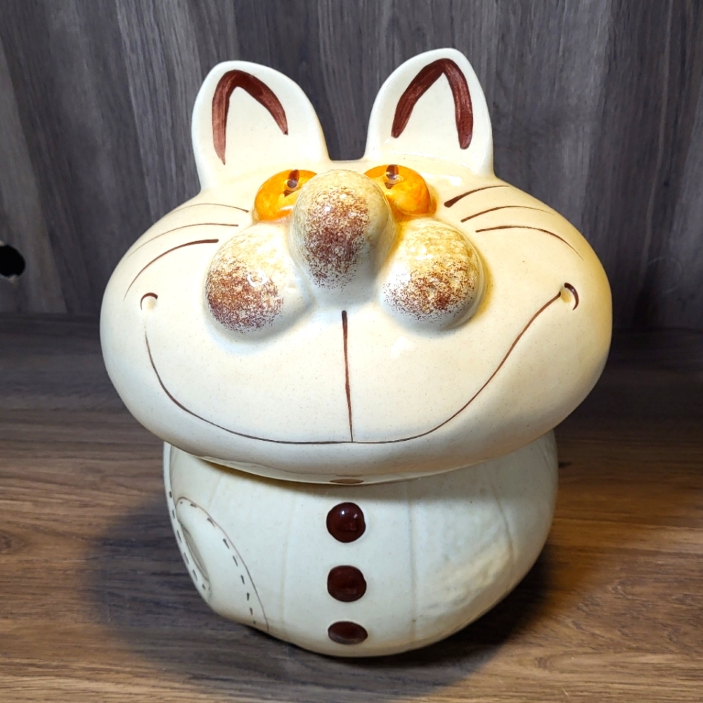 Vintage Disney Alice in Wonderland Cheshire Cat Cookie Jar 70s Retro Marked